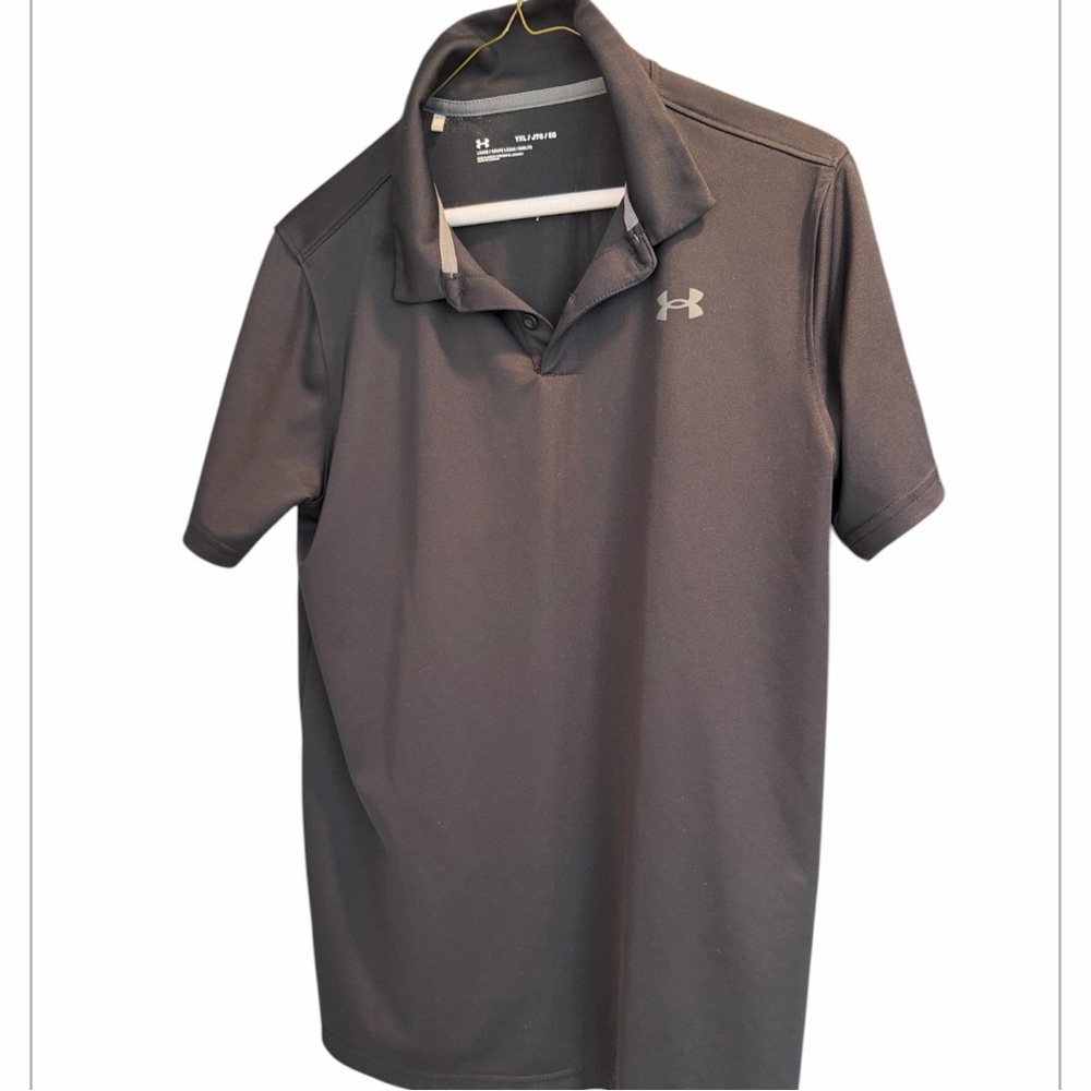 Under Armour youth XL Black Polo Performance Shirt